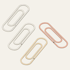 Obraz premium a group of paper clips