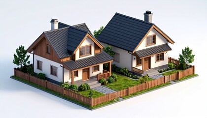 Two small houses on a plot of land