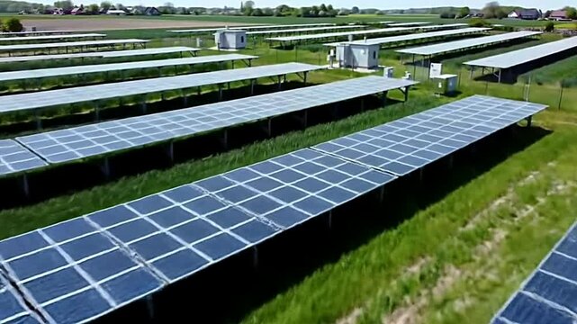 erial of Solar Farm with Agrivoltaics - Future of Energy
