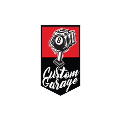 garage custom cars logo vector ready eps 10 format