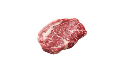 Raw Ribeye Steak on Transparent Background