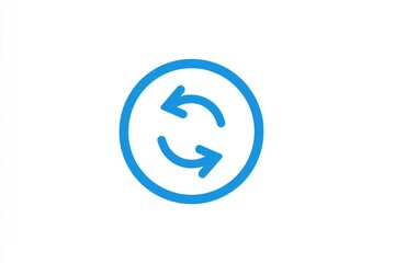 Blue circular arrows in a circle, looping