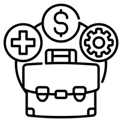 Employee Benefits line Icon