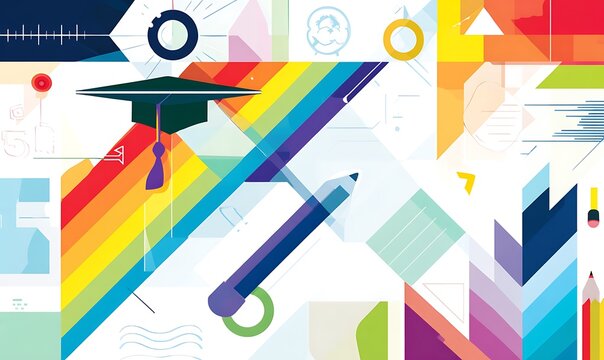 Educational journey through abstract geometric shapes