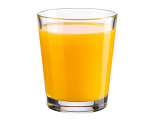  Clear glass of fresh orange juice with condensation isolated on transparent background PNG