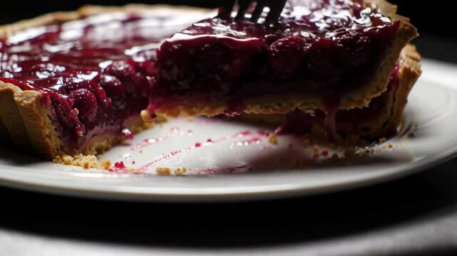 Delicious Homemade Raspberry Pie With Flaky Crust And Shiny Glaze