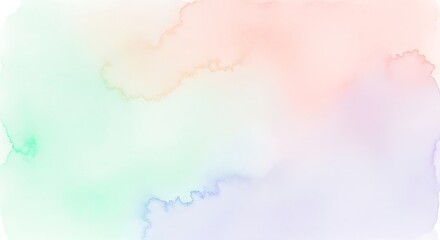 Abstract sky blue watercolor with fluffy clouds and a vintage texture