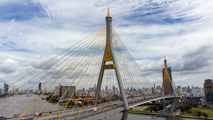 Samut Prakan-Lat Pho Park (Bangkok) , Bhumibol Bridge