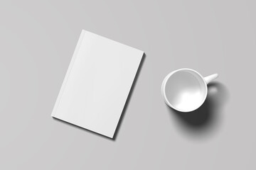 books in various orientations, providing a versatile set for educational, publishing, and design needs. Isolated on a white White empty coffee mug template, isolated on white background