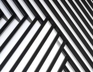 Abstract geometric pattern of black and white lines