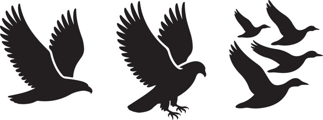 Flying and Perching Bird Silhouette Set
Crow and Sparrow Vector Silhouettes Bundle
Black Bird Clipart Collection – Flying & Branch Poses