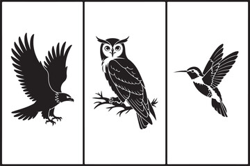 Flying and Perching Bird Silhouette Set
Crow and Sparrow Vector Silhouettes Bundle
Black Bird Clipart Collection – Flying & Branch Poses