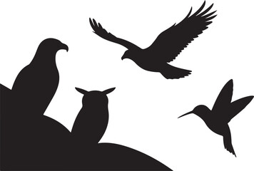 Flying and Perching Bird Silhouette Set
Crow and Sparrow Vector Silhouettes Bundle
Black Bird Clipart Collection – Flying & Branch Poses
