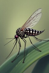 Fototapeta premium Dengue mosquitoes spread deadly viruses, causing fever, pain, and serious illness in tropical regions worldwide.