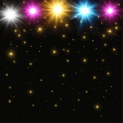 Obraz premium vector illustration of an abstract background with stars