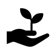 hand holding a plant