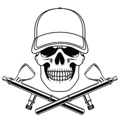 Airbrush Logo with skull