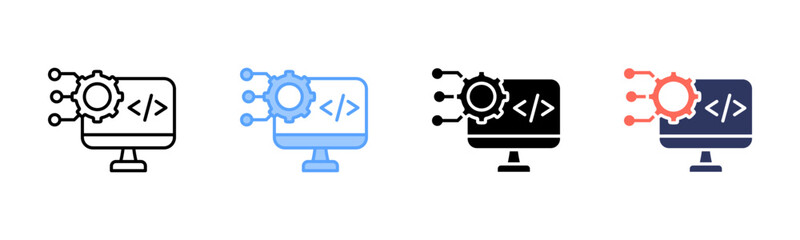 Web Development icon sheet multiple style collection	