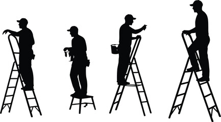 Three people working on the ladder © ISMAIL