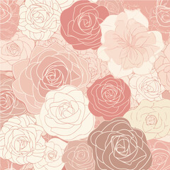 Plant leaves and flower textures, exquisite vector floral patterns.	