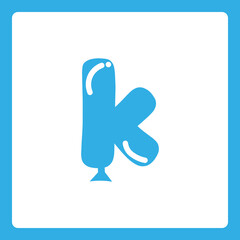 Obraz premium Small alphabet Balloon shapes k