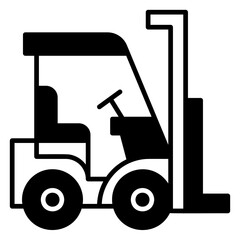 Forklift Operations Black Fill Icon