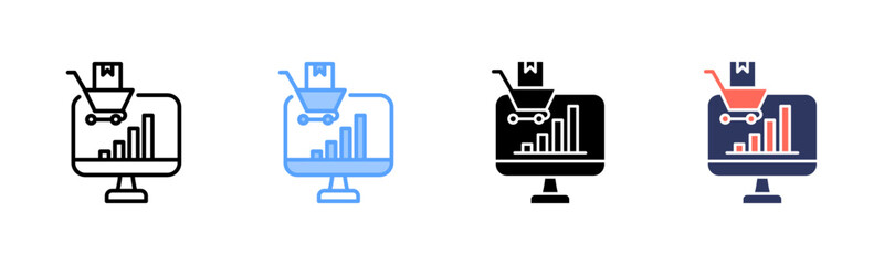 Obraz premium Procurement Dashboard icon sheet multiple style collection