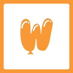 Obraz premium Small alphabet Balloon shapes w