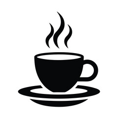 Coffee Cup With Saucer Icon Vector Illustration