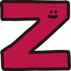 Letter Z - SVG Alphabet Scalable vector graphic of the letter Z, designed in a clean and modern style. Perfect for educational materials, personalized prints, monograms.
