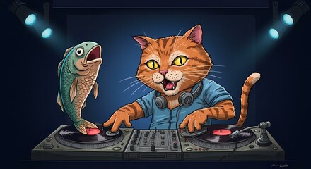 The Cool Cat DJ and his Fishy Friend