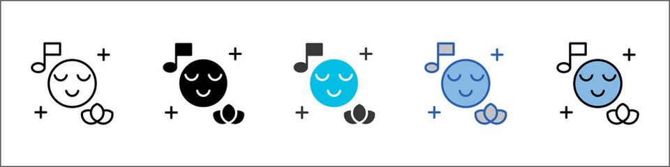 Relaxation Icon Pack Multistyle Illustration