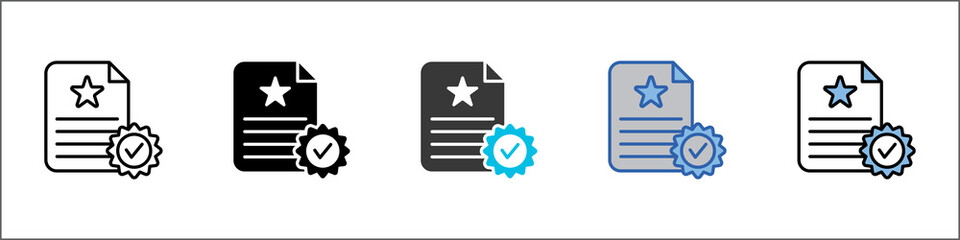 Accreditation Icon Pack Multistyle Illustration