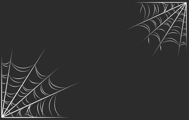 Halloween spider web isolated on transparent background.  Vector illustration