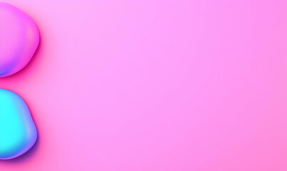 Fototapeta premium Soft Gradient Shapes on a Pink Background for Creative Designs