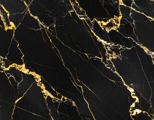 Luxury black and gold marble texture background vector. panoramic marbling texture design
1