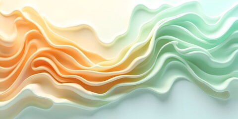 Abstract flowing pastel waves background for creative design and decoration purposes