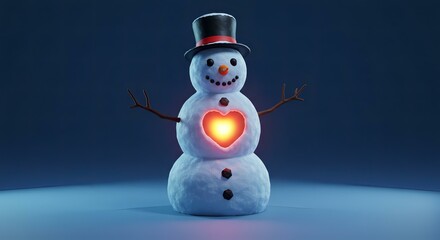 Heartfelt Snowman: A Winter's Love
