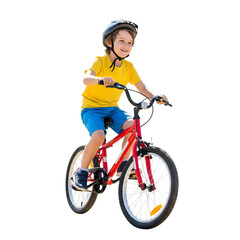boy riding a bike