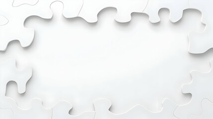 Blank Puzzle Background with Missing Piece for Creative Design Uses