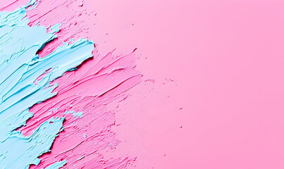 Vibrant Blue and Pink Paint Texture with Bold Strokes and Background