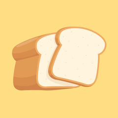 Sliced Bread: A close-up illustration showcasing slices of bread, with the background of a pale yellow, evoking the warm inviting of breakfast or snack time.