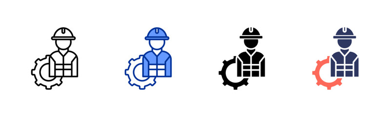 Labor icon sheet multiple style collection