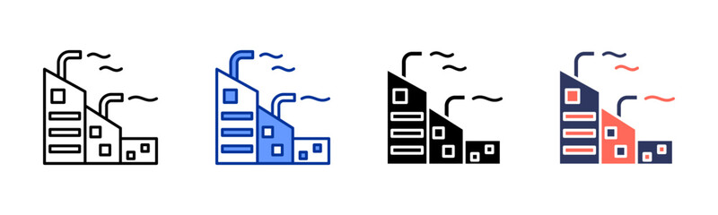 Factory icon sheet multiple style collection