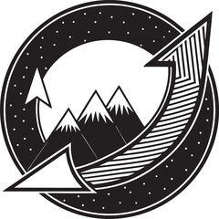 Mountain Cycle with Up and Down Arrows