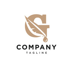 Letter G Writer Logo Icon Vector