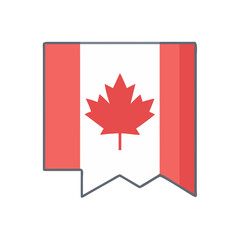 Obraz premium canada flag icon set