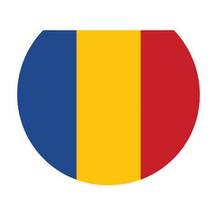 Fototapeta premium romania flag button