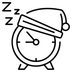 Bedtime Alarm Line Icon