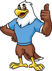 cartoon character of an eagle with a thumbs up